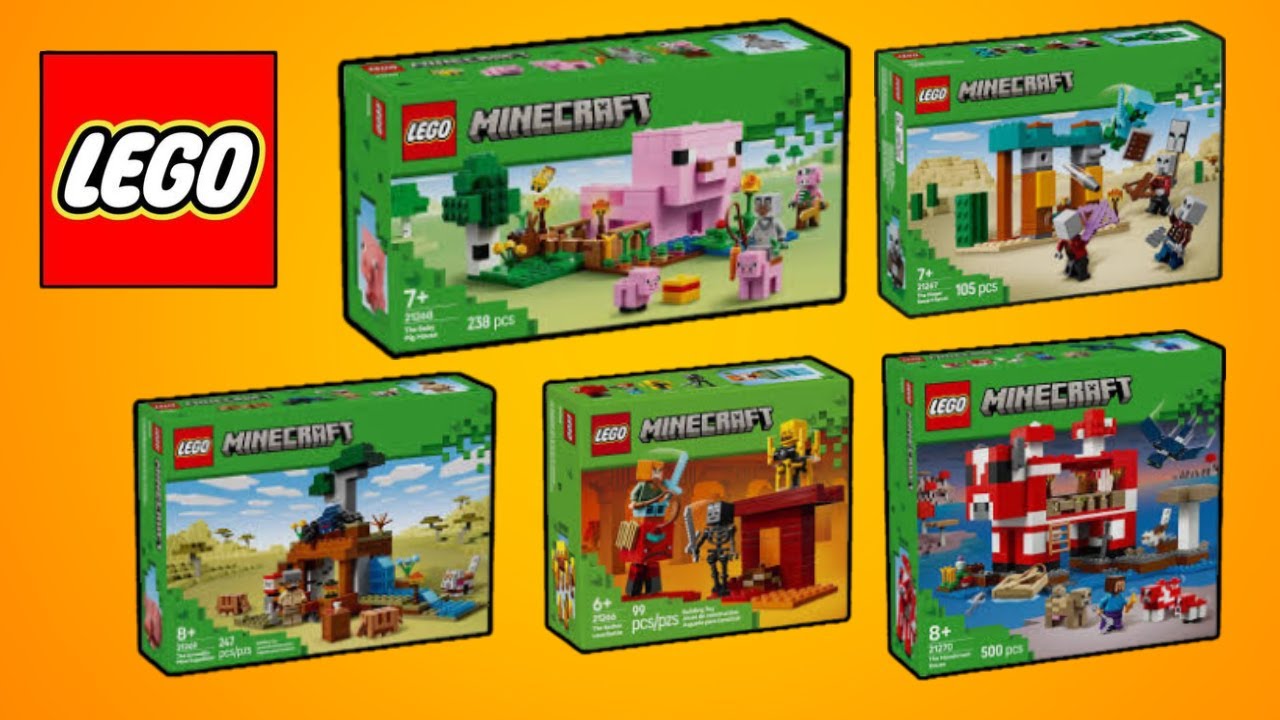 All LEGO Minecraft Sets January 2025 Compilation - Speed Build
