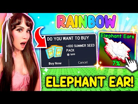 Trying To Get A RAINBOW ELEPHANT EAR In Grow A Garden