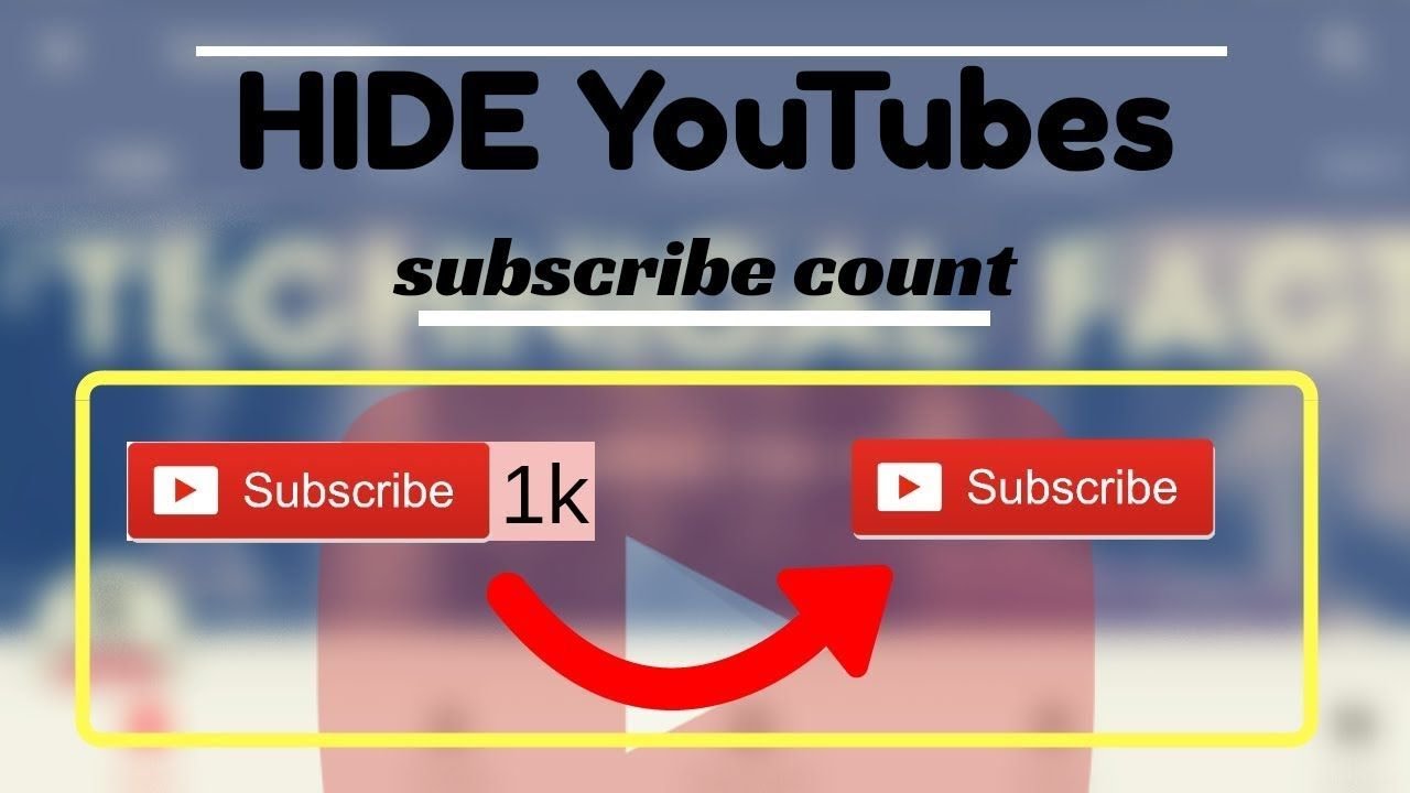 How to hide subscribers on YouTube Or show subscriber count - YouTube