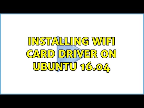 Installing Wifi Card Driver on ubuntu 16.04