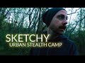 Walking Through the Inner City to Stealth Camp | Urban Stealth Camping | Power Substation