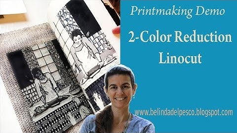 How to Print a Reduction Linocut Block with two Colors
