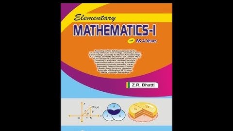 Elementary Math-I, Lecture 8, Union and Intersection