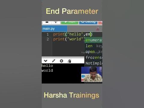 Print() with end parameter in Python | parameter in python | Python ...