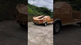 लकड़ी का बना दिया Lamborghini ~ mini wood toywoodworking art skill / wood / handcrafts/ #shorts