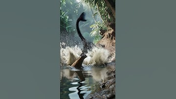 Black panther catches wild eel #ai #wildlife #leopard #python #video #viral