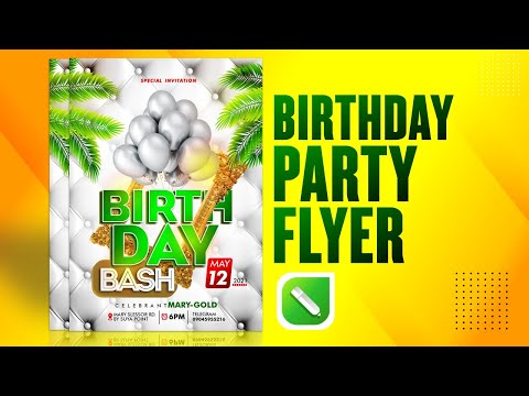 HOW TO DESIGN A BIRTHDAY PARTY FLYER | Coreldraw 2021 tutorial
