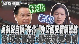 吳釗燮自稱「林北」 外交國安新解護航 徐巧芯笑嘆:那我就是老娘｜TVBS新聞