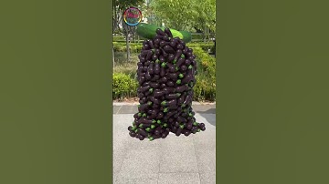 Create humanoid fruit and vegetable characters🍎🍆 walk, collide and attack... 3D special effects