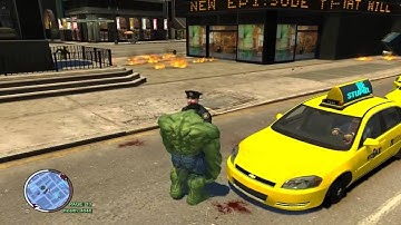 Grand Theft Auto IV   The Incredible Hulk Script Hulk Enemy VS Hulk MOD HD