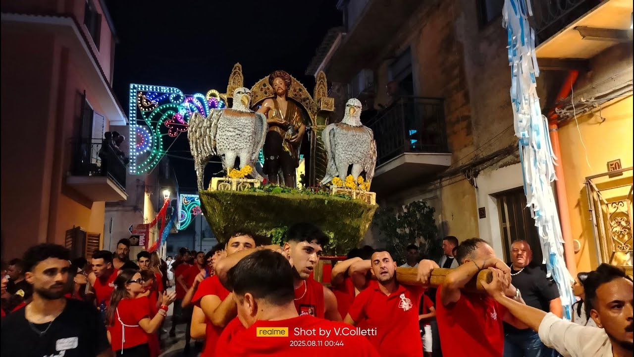 Calamonaci 10 agosto 2025 Rigattiata San Giovanni Battista e spettacoli pirotecnici