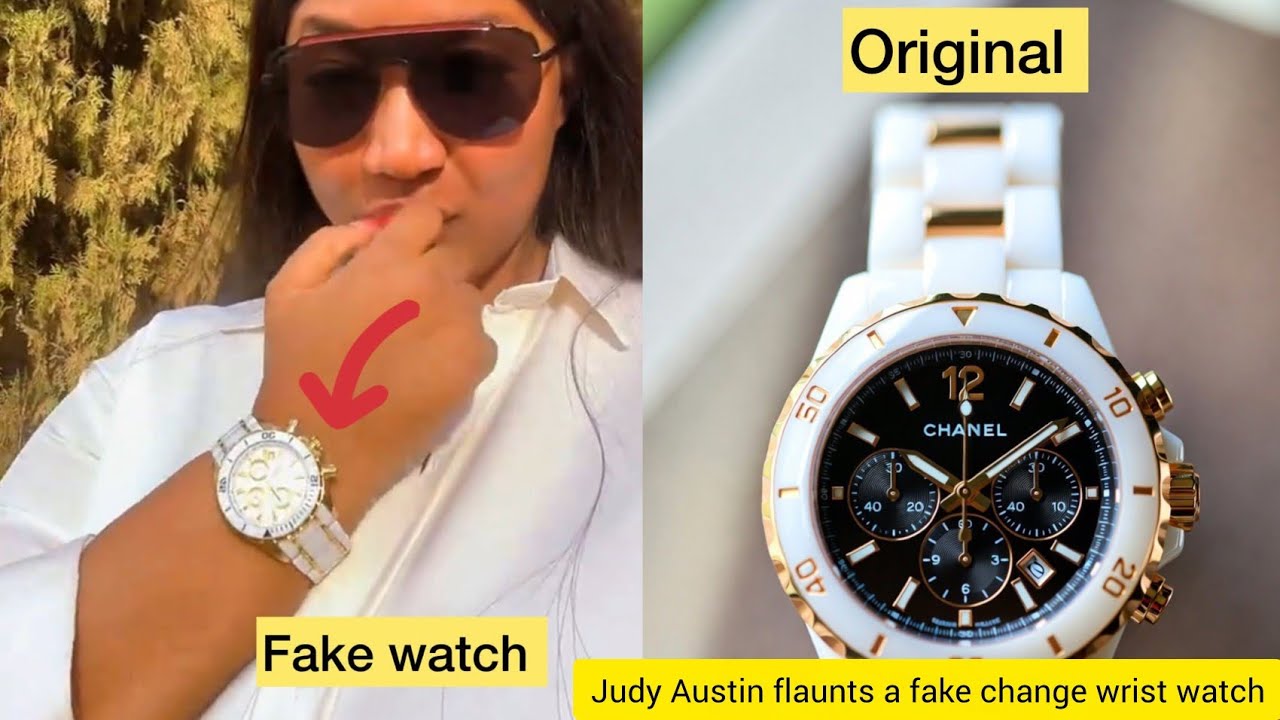 Judy Austin exposed  and disgraced for flaunting a fake Chanel wrist watch.. 