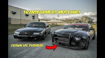 Installing Crown Victoria PUSHBAR on my Mustang?! (Project Barricade) Transformers Mustang