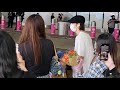 KPoppers Super Junior Gifted Flowers By Female Admirers At LAX