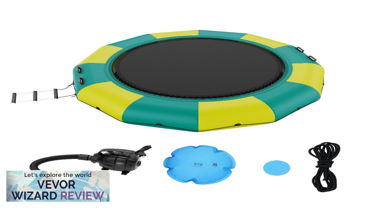VEVOR Inflatable Water Bouncer 12ft Recreational Water Trampoline Portable Bounce Swim Review