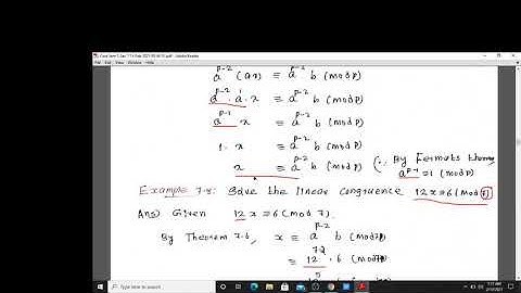 Calicut University - Sem 1 - Core Mathematics - Congruence - Part 15.