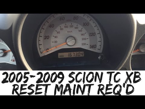 2005 2009 Scion Tc Xb Reset Maintenance