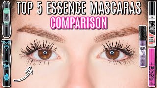 TOP 5 ESSENCE MASCARAS COMPARISON 2020 | 8hr Wear Test | BEST ESSENCE MASCARAS 2020