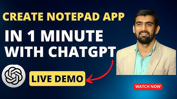 Build Notepad App using ChatGPT in 1 minute #openai #chatgpt