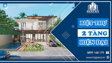 Biệt Thự HIỆN ĐẠI 2 Tầng MÁI BẰNG 3 Phòng Ngủ Có Hồ Bơi, Biệt Thự Hiện Đại 360m2 NAGAWA