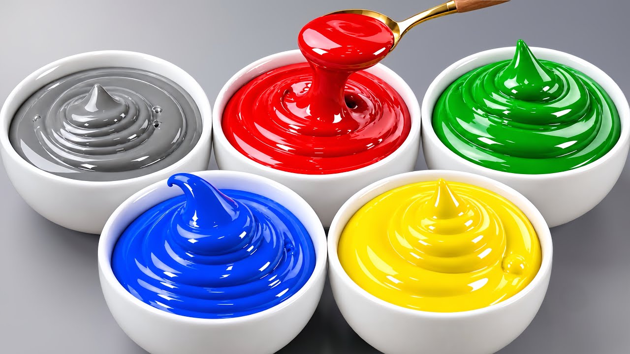 🤩I Mixed 5 Basic Colors and Got a Rainbow! 🌈🤯| satisfying color mixing ...