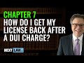 How can I get my driver’s license back when I’m charged with a DUI?