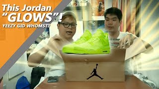 SO. EFFIN. BRIGHT! Unboxing my first Jordan -- the Air Jordan 4 Flyknit Volt