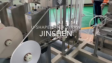 Automatic production line for making U-shape paper straw