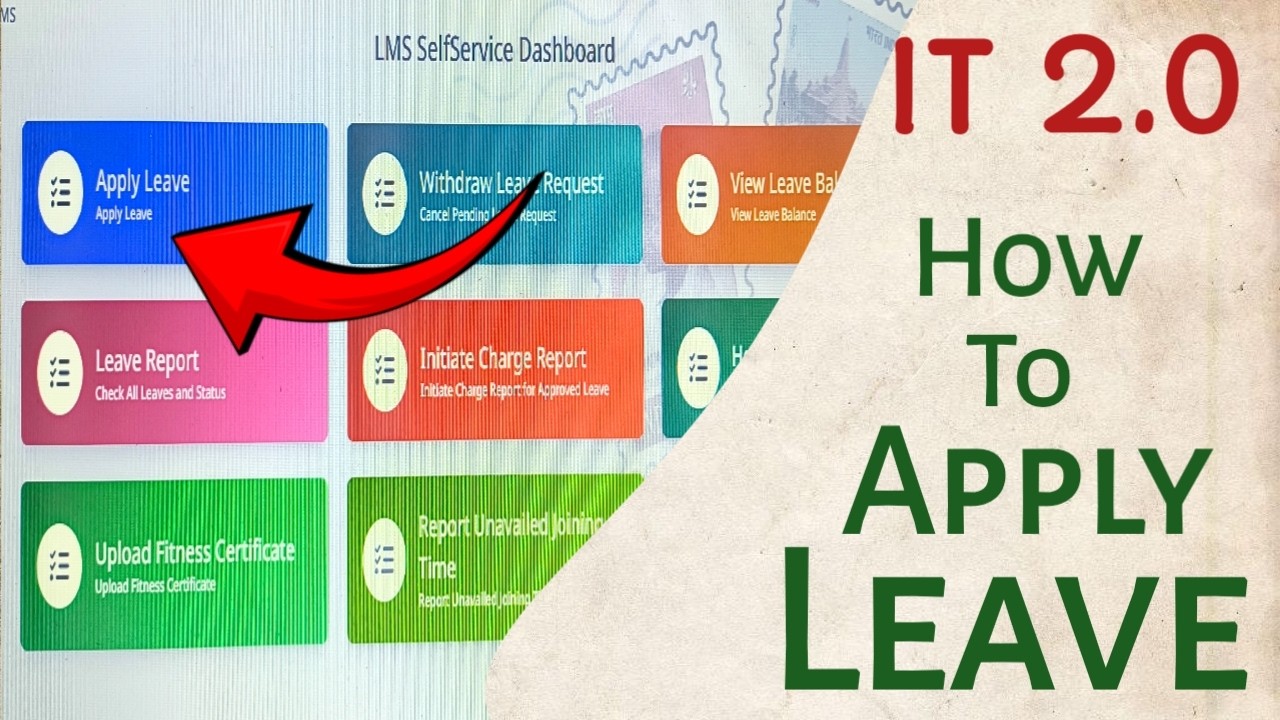 How To Apply Leave in IT 2.0 || How To Apply CL, EL, RH etc || Dandu ...