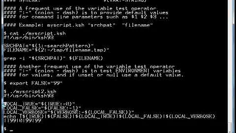 5 Minute Lessons in Shell Script Programming: Variable Test Operator ":-" (colon - dash)