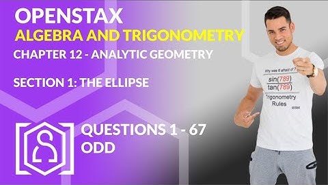 OpenStax: Algebra and Trigonometry - Chapter 12, Section 1 | The Ellipse