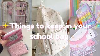 Things to keep in your school bag | 2026 backpack essentials