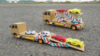 How to make a remote control car Carrier Truck at home from Cardboard (Include Loading | Unloading)