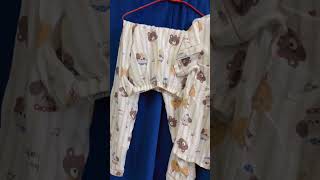 Beautiful korean 3pc night suit...teddy bear print...free size upto xl limited pcs only..Book Fast