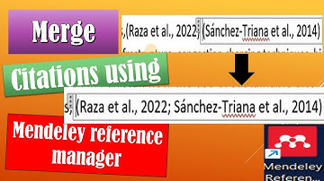 Merge citations using mendeley reference manager