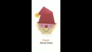 #christmas #shorts #origami Christmas Origami Santa Claus - Easy origami