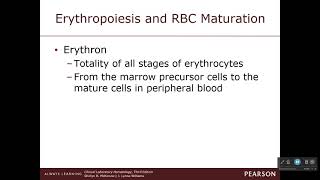 MLT 121 Leture 5 Unit 2 Intro Erythrocyte Intro