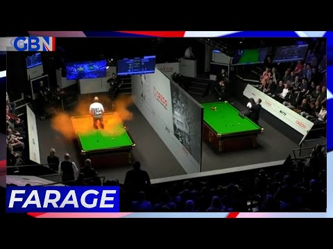 Protesters crash World Snooker Championship with orange powder