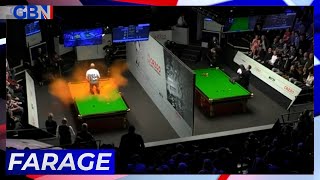 Protesters crash World Snooker Championship with orange powder screenshot 5