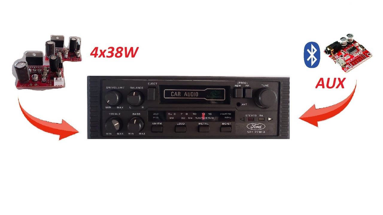 Como añadir una entrada Auxiliar para bluethoot, en radio cassette de coche. (parte 1)