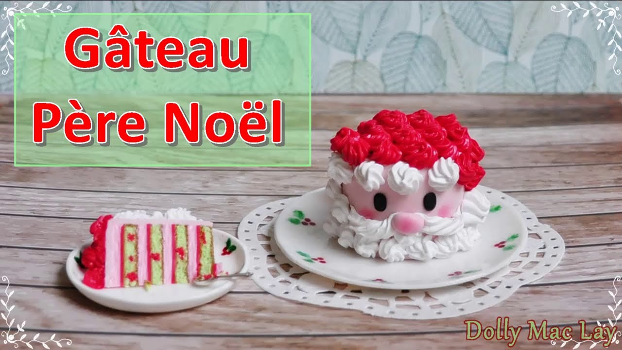 Tutoriel Fimo Gateau Père Noël / Polymer clay tutorial christmas cake 