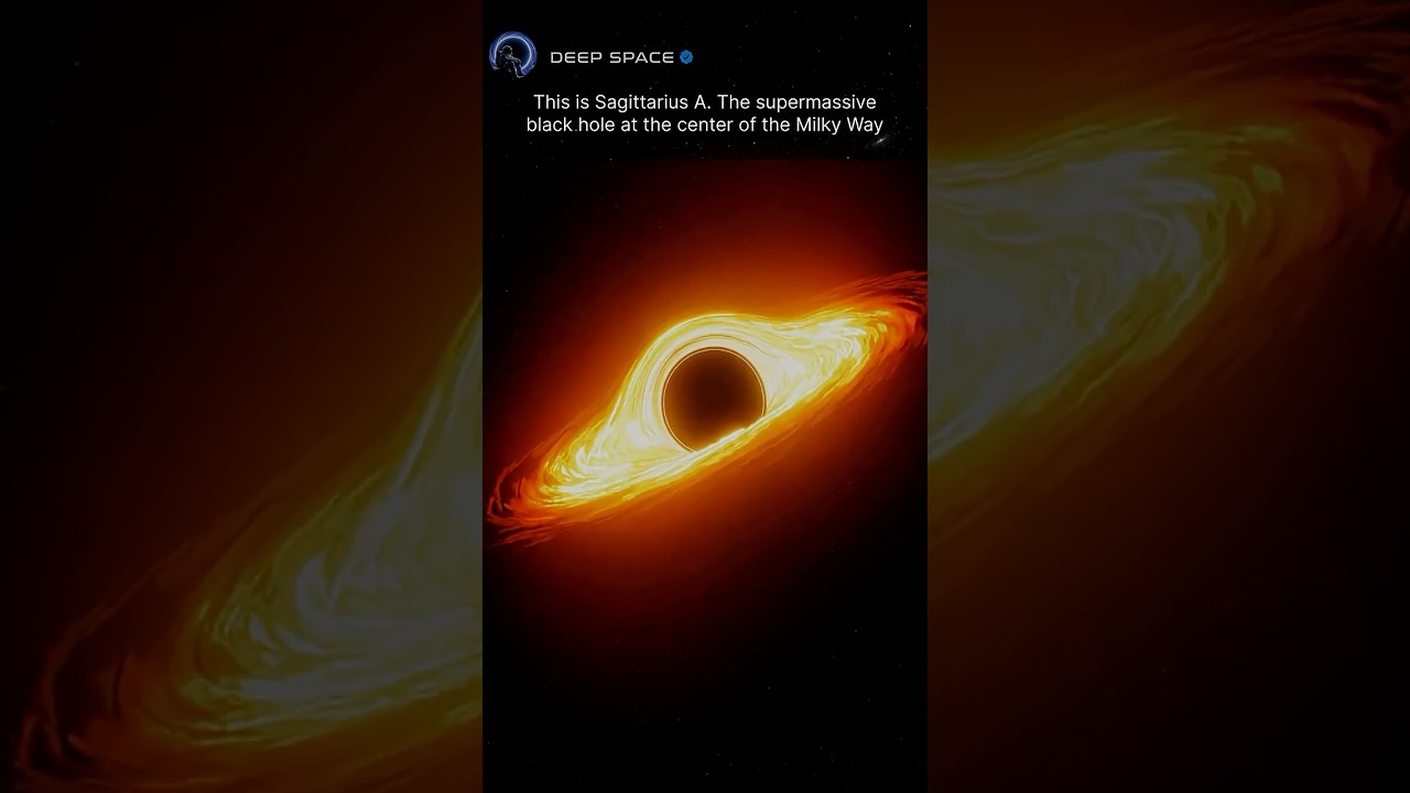 At the heart of the Milky Way lies a black hole millions of times more massive than the Sun #shorts