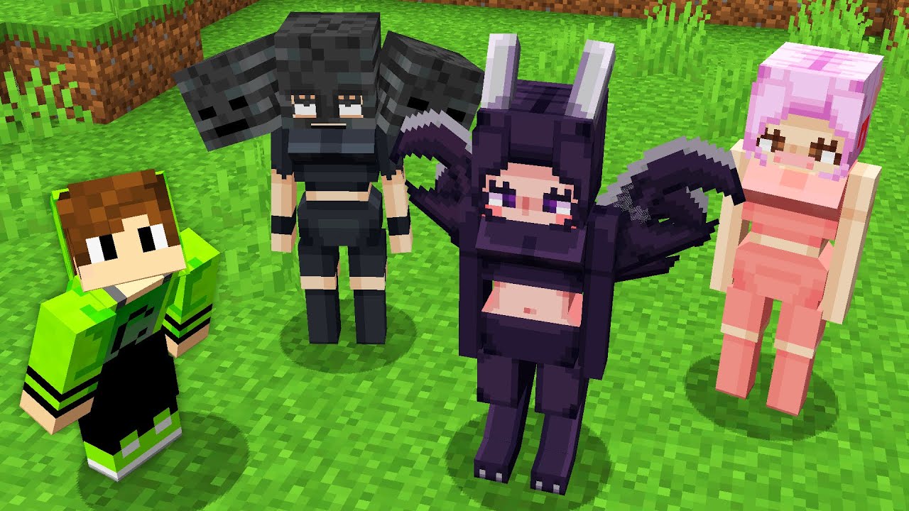 MOBS VIRARAM MENINAS NO MINECRAFT 2 - YouTube