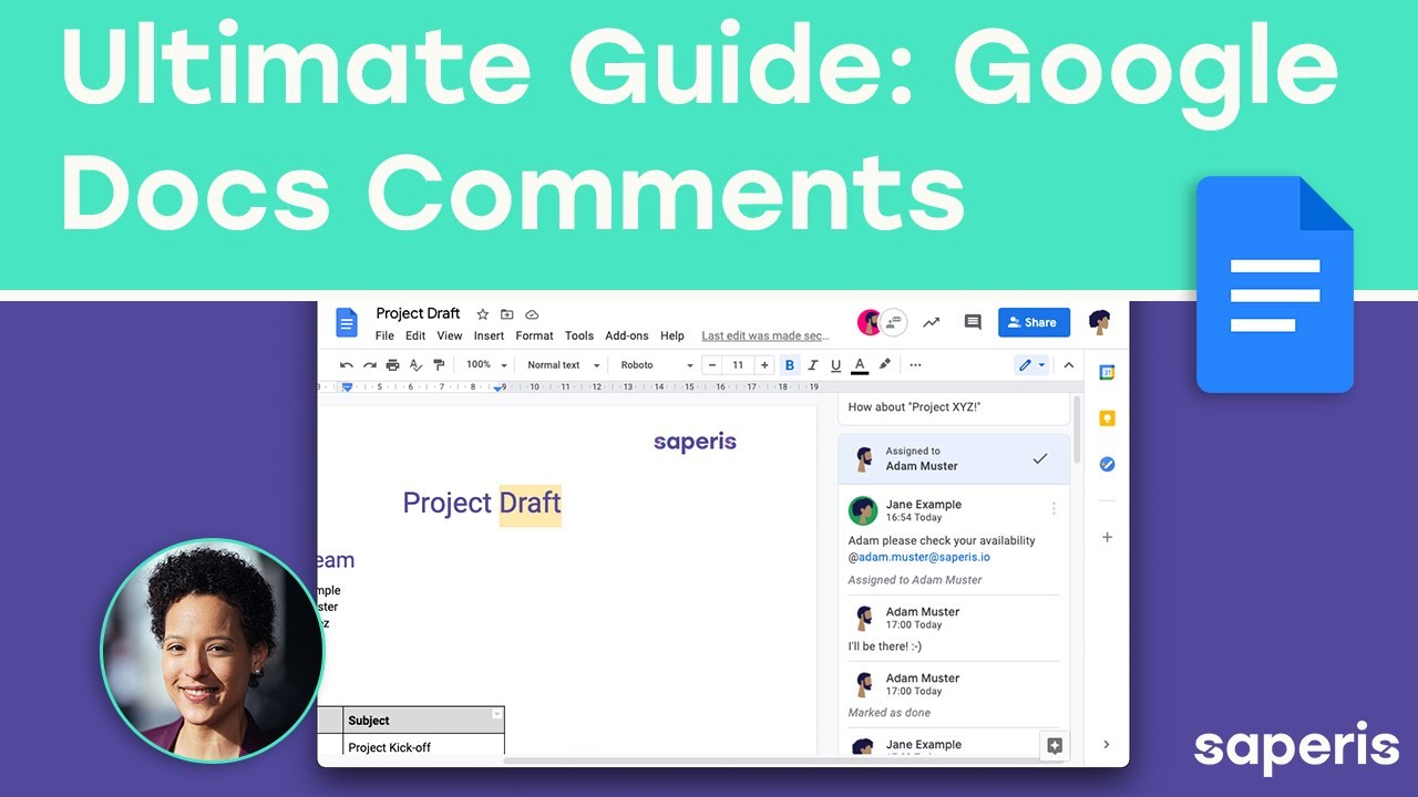 How to use Google Docs comments