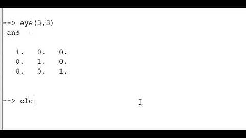 05_0. Scilab: Criação de matrizes; algumas matrizes especiais e operações
