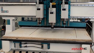 3 Spindle CNC Router with Fast Pneumatic Tool Change Economic Choice For Making Kitchen Cabinet Body