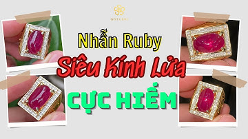 Nhẫn Ruby siêu huyết kính lửa cực hiếm