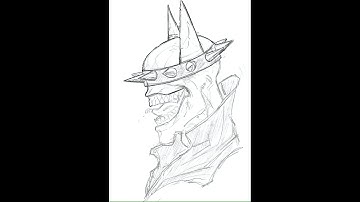 Drawing The Batman Who Laughs in Procreate