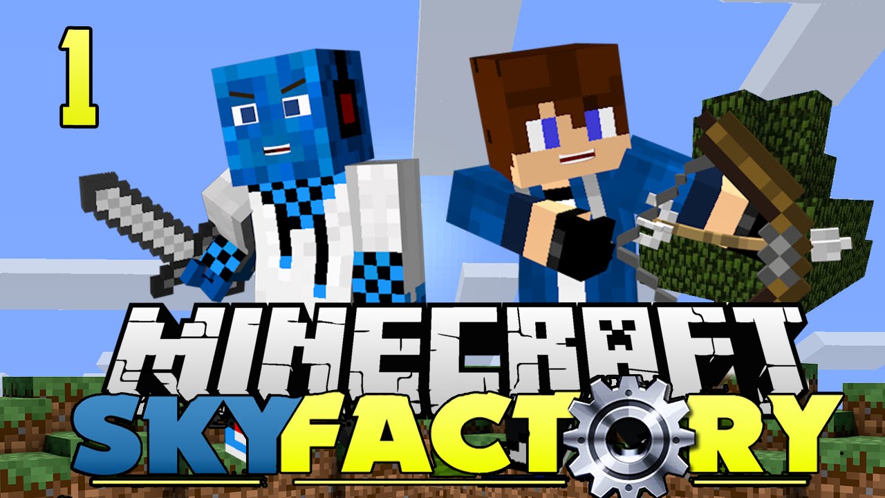 Minecraft: Sky Factory Ep 1 Wood for days - YouTube