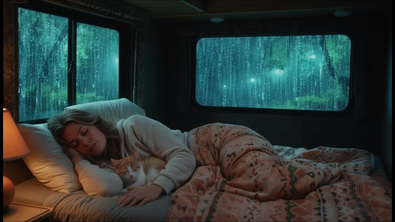 99% Instantly Sleep with Heavy Rain and Thunder in the Car